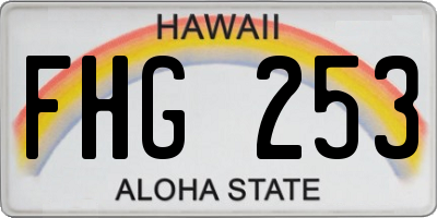 HI license plate FHG253