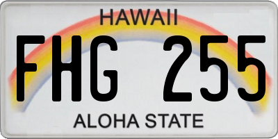 HI license plate FHG255