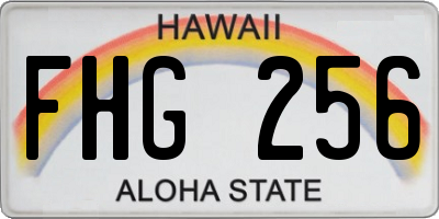 HI license plate FHG256