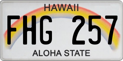 HI license plate FHG257