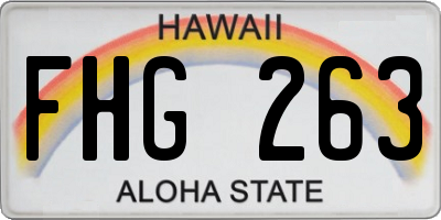 HI license plate FHG263