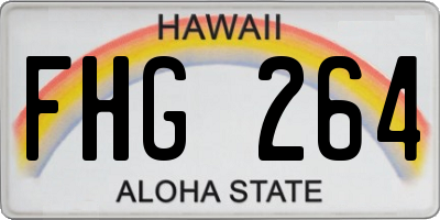 HI license plate FHG264
