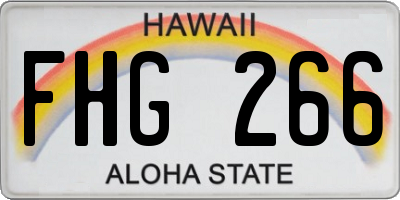 HI license plate FHG266
