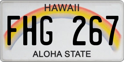 HI license plate FHG267