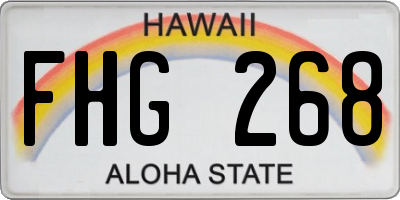 HI license plate FHG268