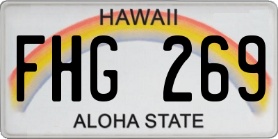 HI license plate FHG269