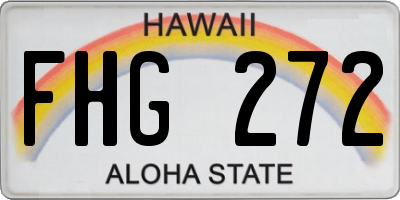 HI license plate FHG272