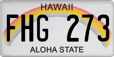 HI license plate FHG273