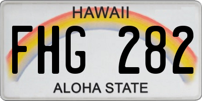HI license plate FHG282
