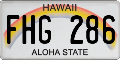 HI license plate FHG286