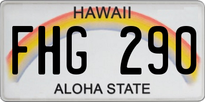HI license plate FHG290