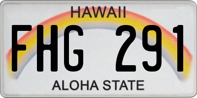 HI license plate FHG291