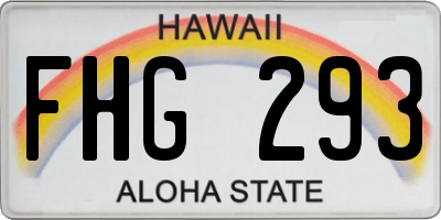 HI license plate FHG293