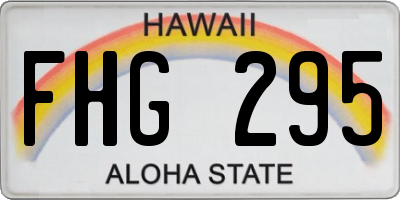HI license plate FHG295