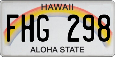 HI license plate FHG298