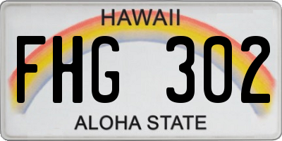 HI license plate FHG302