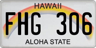 HI license plate FHG306