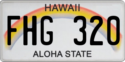 HI license plate FHG320