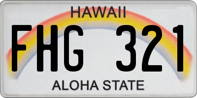 HI license plate FHG321