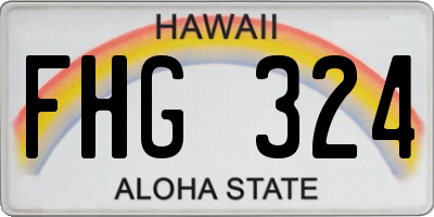 HI license plate FHG324