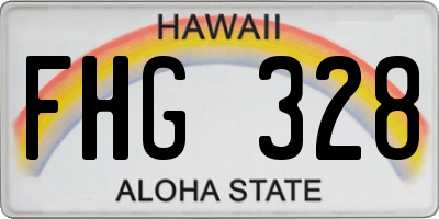 HI license plate FHG328