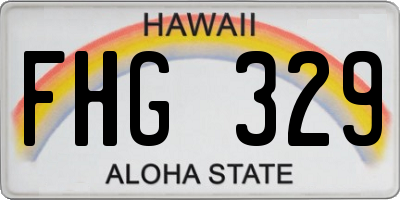HI license plate FHG329