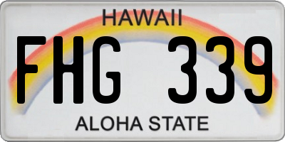 HI license plate FHG339