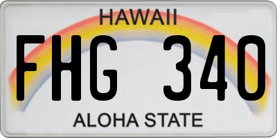 HI license plate FHG340