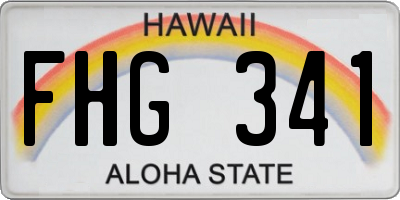 HI license plate FHG341
