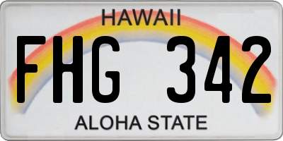 HI license plate FHG342