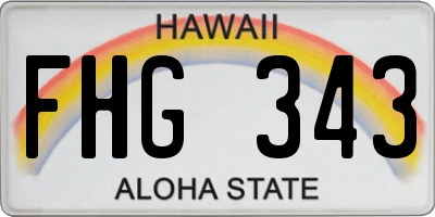 HI license plate FHG343