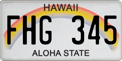 HI license plate FHG345