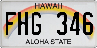 HI license plate FHG346