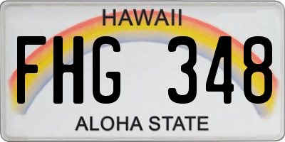 HI license plate FHG348