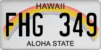 HI license plate FHG349