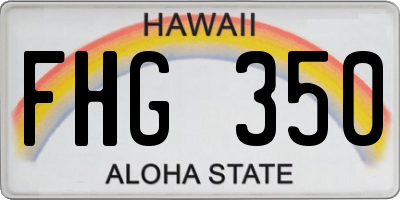 HI license plate FHG350
