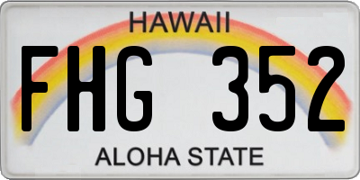 HI license plate FHG352