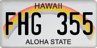 HI license plate FHG355