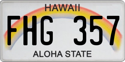 HI license plate FHG357