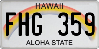 HI license plate FHG359
