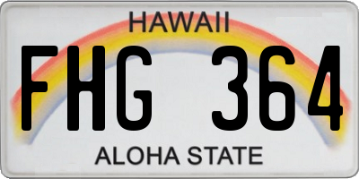 HI license plate FHG364