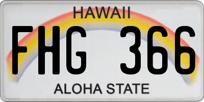 HI license plate FHG366