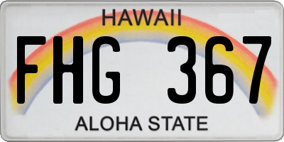HI license plate FHG367