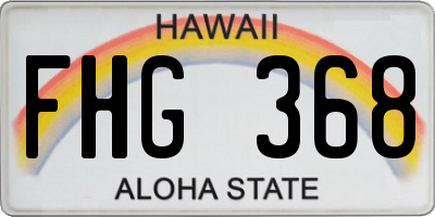 HI license plate FHG368