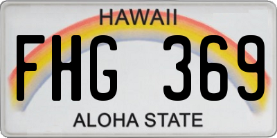 HI license plate FHG369