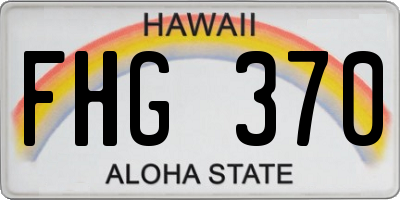 HI license plate FHG370