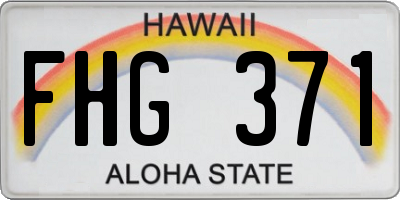 HI license plate FHG371
