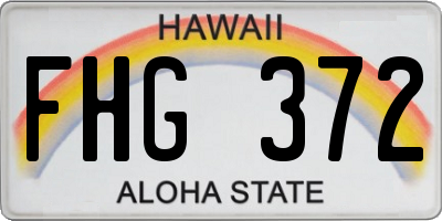 HI license plate FHG372