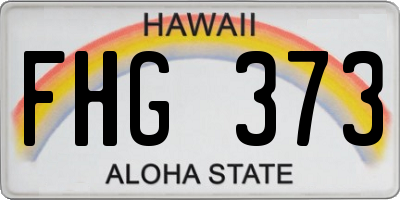 HI license plate FHG373