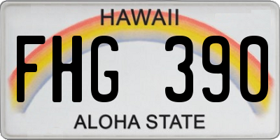 HI license plate FHG390